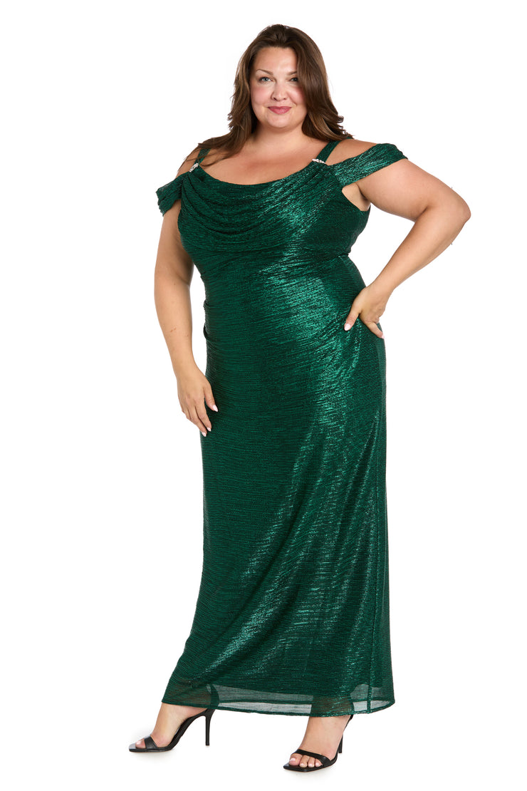 Metallic off The Shoulder Dress - Plus