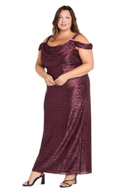 Metallic off The Shoulder Dress - Plus