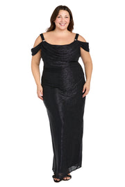 Metallic off The Shoulder Dress - Plus