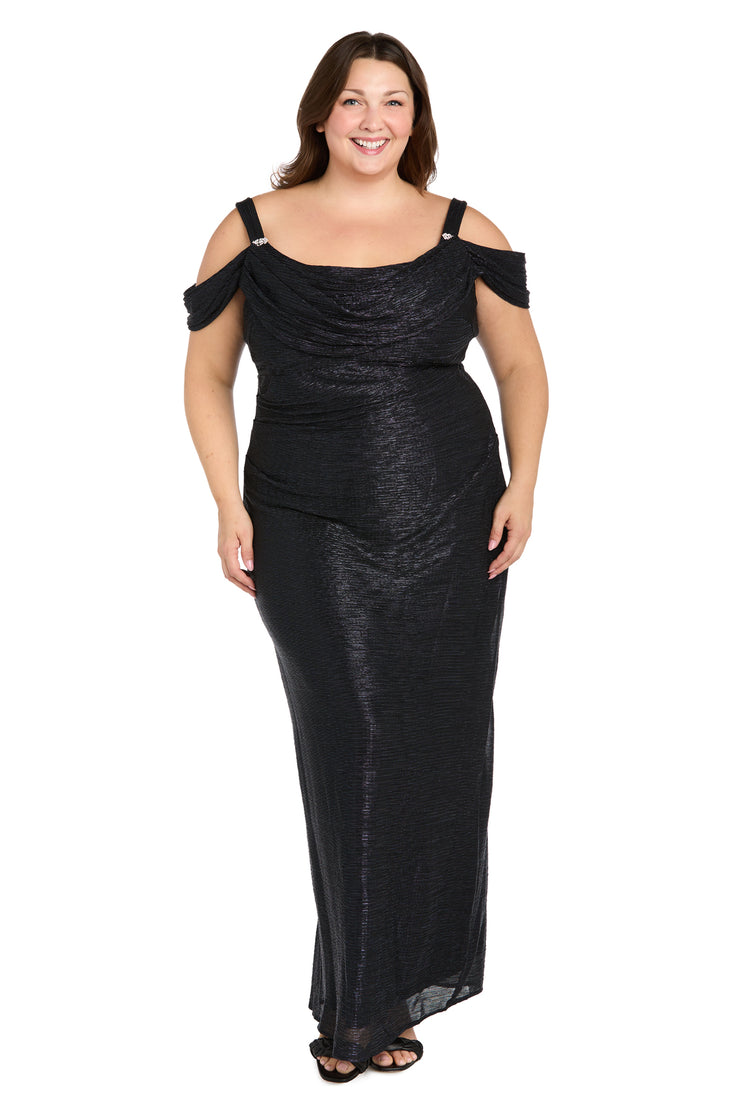 Metallic off The Shoulder Dress - Plus