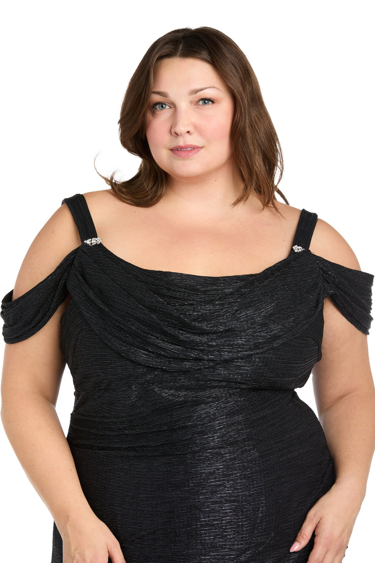 Metallic off The Shoulder Dress - Plus