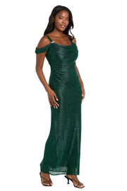 Metallic off The Shoulder Dress