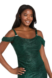 Metallic off The Shoulder Dress