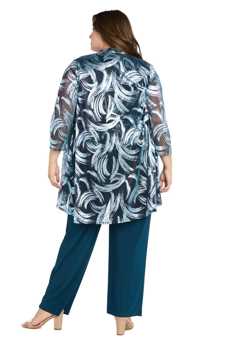 Metallic Swirl Pantsuit - Plus