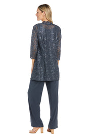 Lace Pantsuit With Delicate Sequins and a Pearl-Detailed Neckline