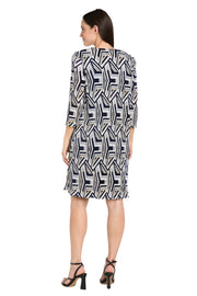 Geometric Printed Jacket Dress - Petite