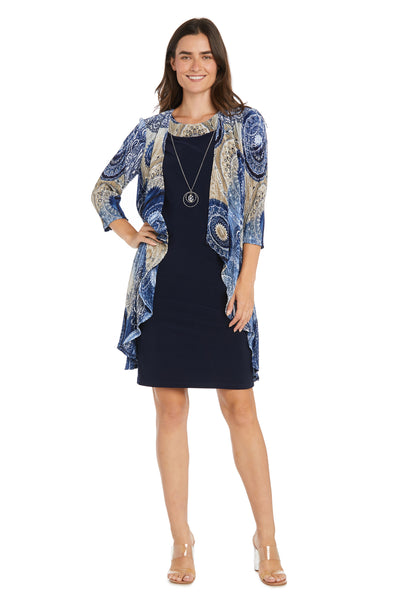 Puff Printed Circular Ity Flyaway Jacket Dress With Paisley Scroll Print