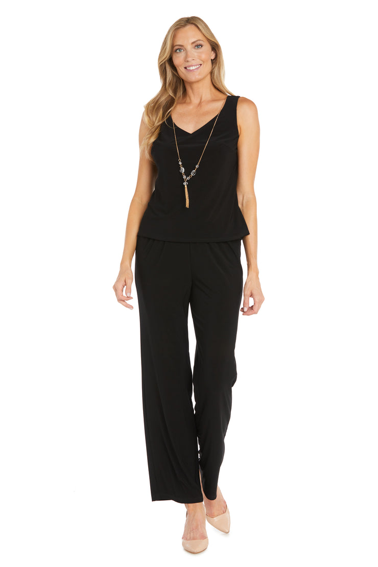 Floral Threadwork Pantsuit