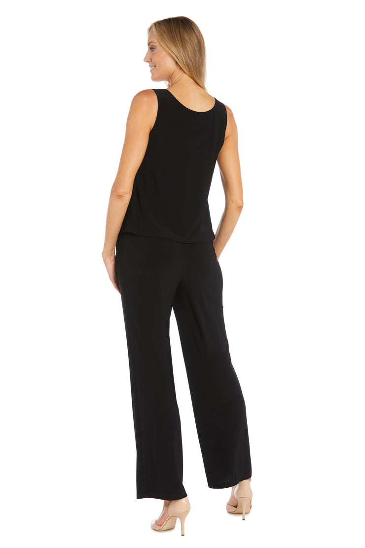 Floral Threadwork Pantsuit
