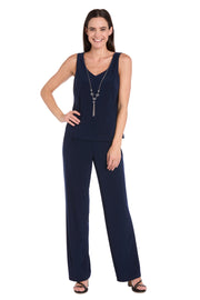 Floral Threadwork Pantsuit