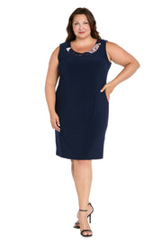 Embellished Jacket Dress - Attaches at The Neckline - Plus