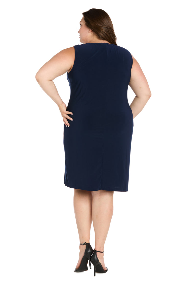 Embellished Jacket Dress - Attaches at The Neckline - Plus