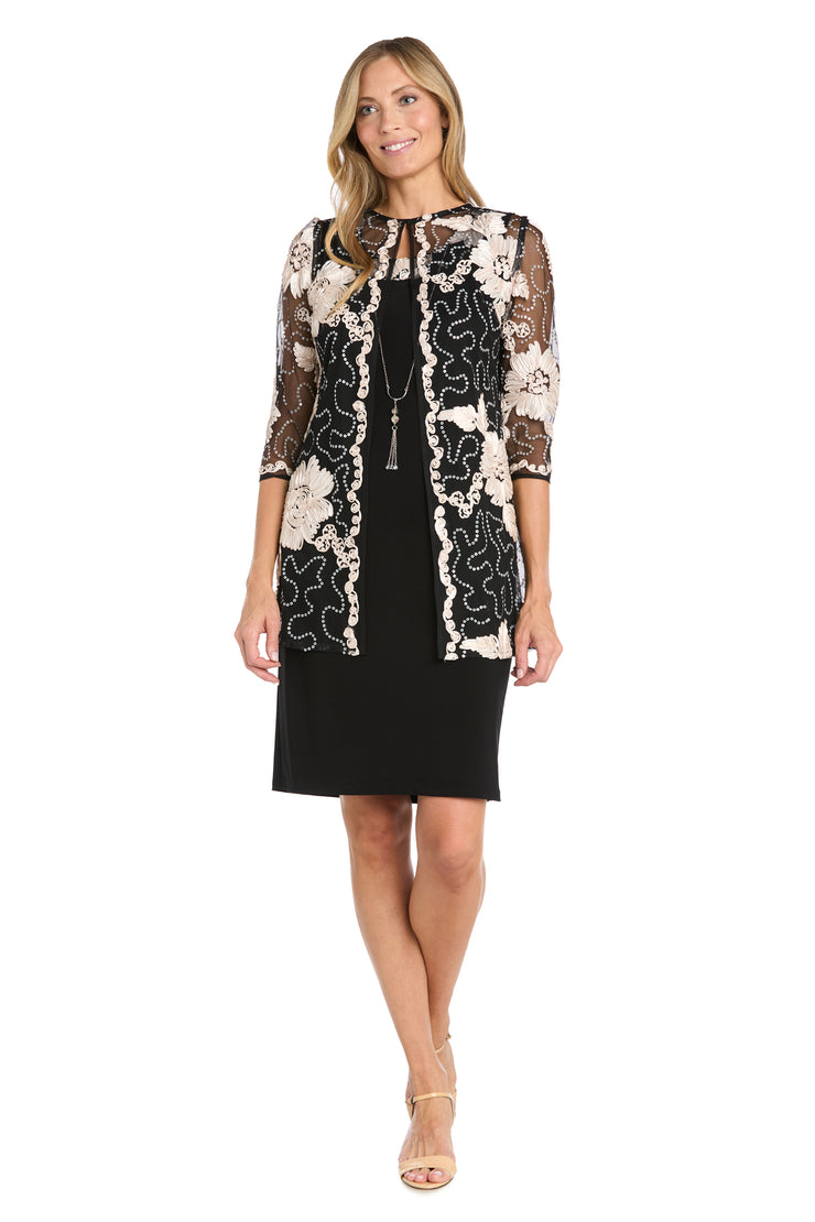 Embellished Jacket Dress - Attaches at The Neckline - Petite