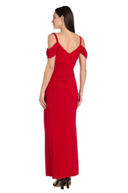 Rhinestone Drape Off-Shoulder Gown