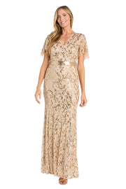 Radiant Glamour Gold Sequin Dress