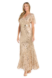 Radiant Glamour Gold Sequin Dress