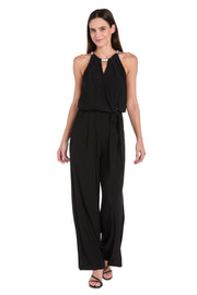 Halo Neckline Keyhole Jumpsuit - Petite