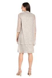 Solid Metallic Jacket Dress