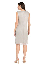 Solid Metallic Jacket Dress