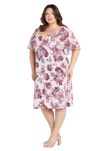 Blush Bloom Knee-Length Dress - Plus R&M Richards Blush Bloom Knee-Length Dress - Plus R&M Richards