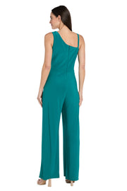 Asymmetrical Draped Jade Jumpsuit