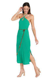 Chic Halter Midi Dress