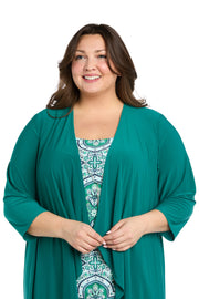 Green Harmony Jacket Dress - Plus