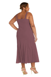 Beaded Slip Chiffon Jacket Dress - Plus