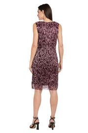 Printed Metallic Foil Swirl Jacket Dress - Petite