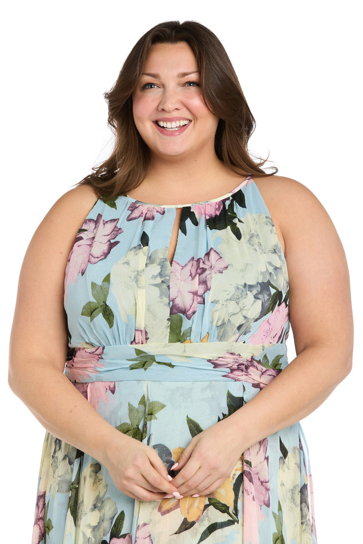 Keyhole Elegance High-Low Dress - Plus