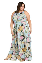 Keyhole Elegance High-Low Dress - Plus