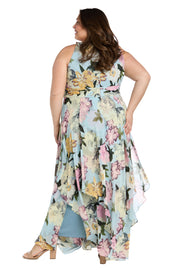Keyhole Elegance High-Low Dress - Plus