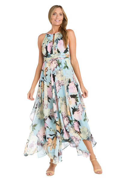 Keyhole Elegance High-Low Dress
