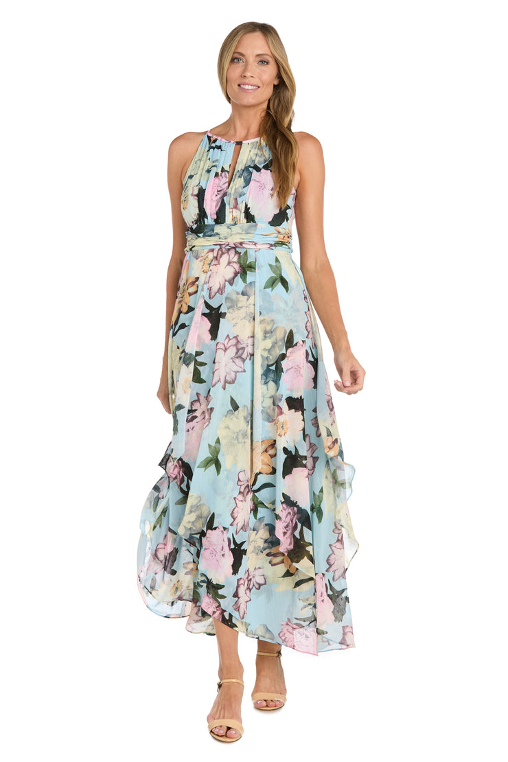 Keyhole Elegance High-Low Dress