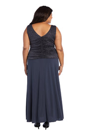 Glitter Bodice Evening Gown - Plus