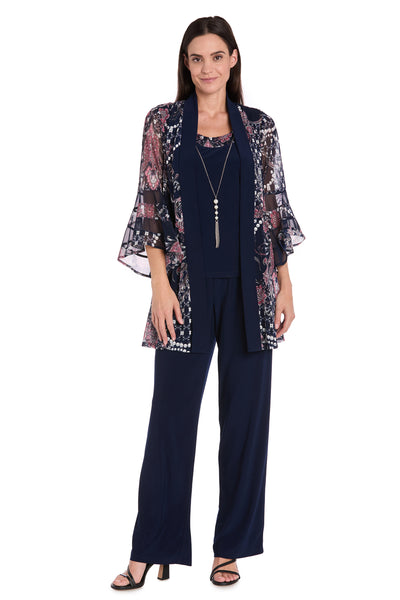 Chiffon Patterned Jacket Dress