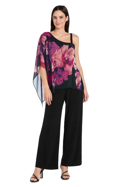 Watercolor Whisper One-Shoulder Jumpsuit