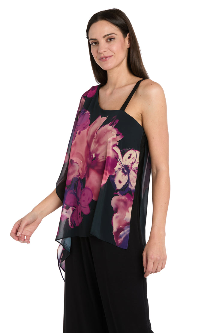 Watercolor Whisper One-Shoulder Jumpsuit