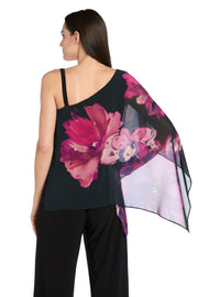 Watercolor Whisper One-Shoulder Jumpsuit