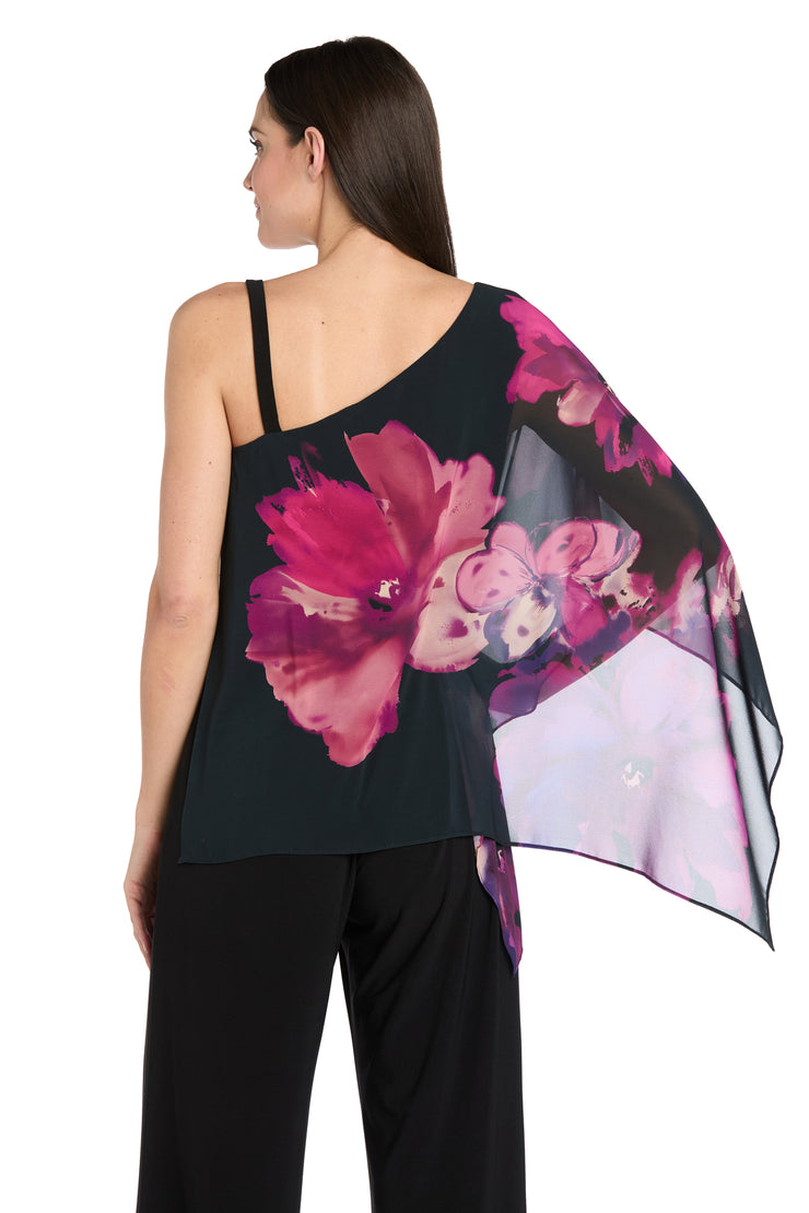 Watercolor Whisper One-Shoulder Jumpsuit