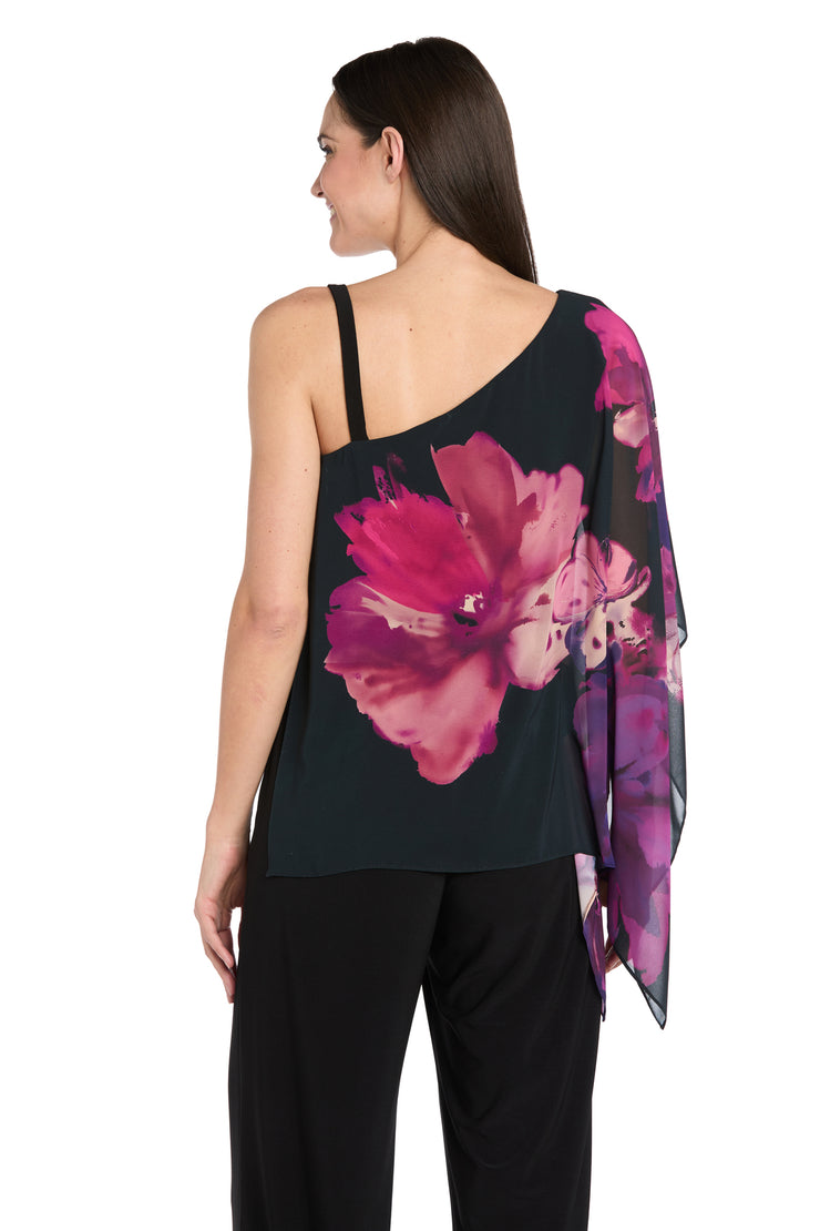 Watercolor Whisper One-Shoulder Jumpsuit