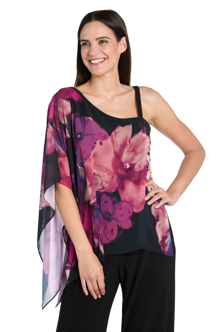 Watercolor Whisper One-Shoulder Jumpsuit
