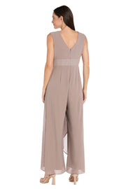 V-Neck Jumpsuit with Rhinestone Waistband