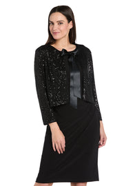 Midnight Sequin Bow Jacket