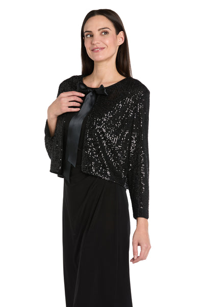 Midnight Sequin Bow Jacket