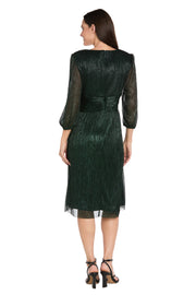 Shimmer & Sheer Metallic Cocktail Dress