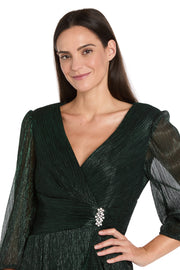 Shimmer & Sheer Metallic Cocktail Dress