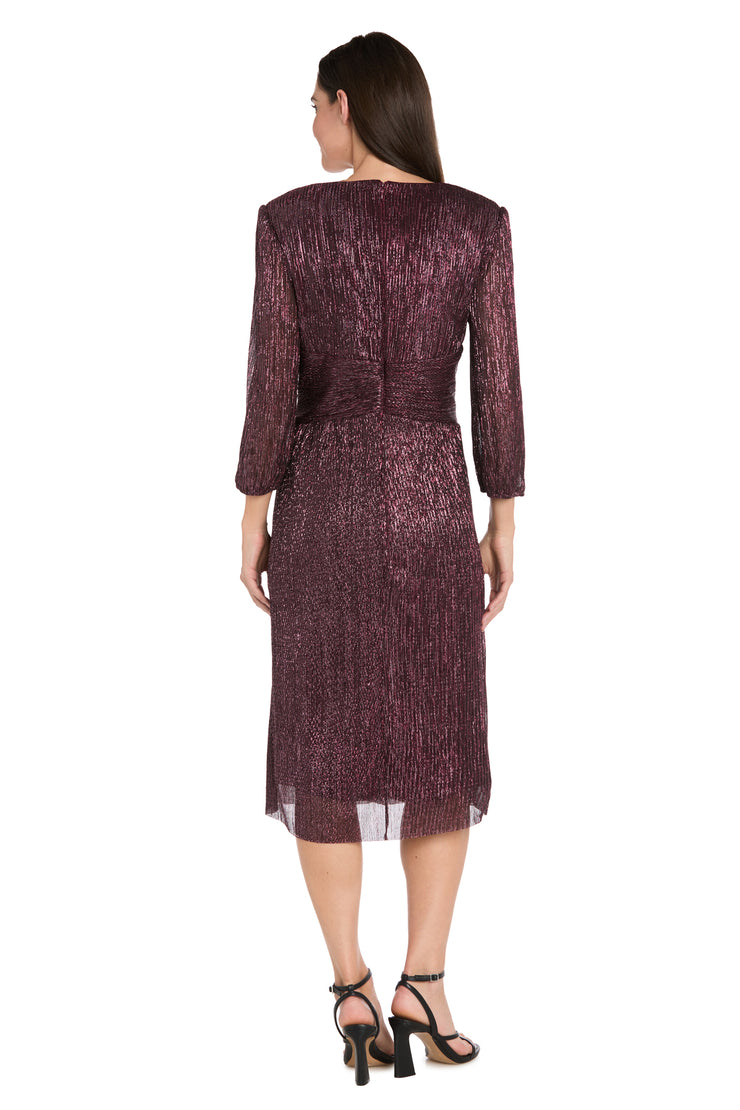 Shimmer & Sheer Metallic Cocktail Dress
