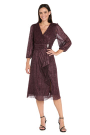 Shimmer & Sheer Metallic Cocktail Dress