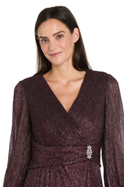 Shimmer & Sheer Metallic Cocktail Dress